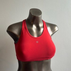 Red Lululemon Sports Bra Medium .